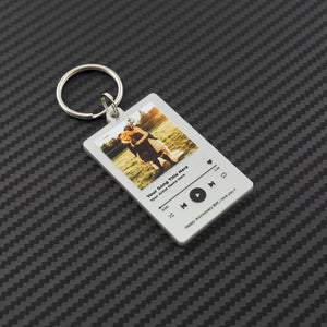 Song Keychain Personalised Album Style Keyring Music Boyfriend Girlfriend Valentines Music Love Birthday Wedding Christmas