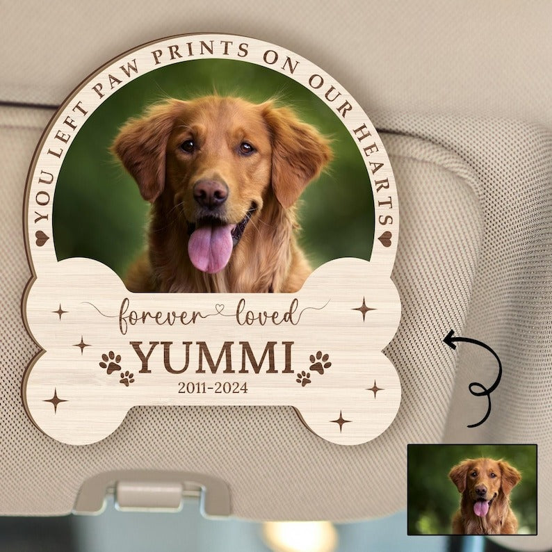 Personalized Dog Memorial Car Visor Clip, Dog Loss Memorial Car Visor Clip, Pet Sympathy Gift, Pet Loss Keepsake, Gift for Dog Lovers