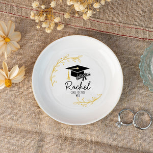 Personalized Graduation Jewelry Dish, Class of 2026 Gift, Ring Dish for Graduation, Graduation Party Gifts, 2026 Graduation Gift, College Gifts