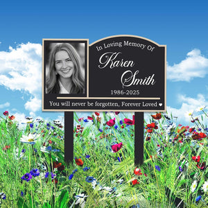 Custom Photo Memorial Stake, Photo Grave Marker, Outdoor Memorial Plaque, Memorial Garden Sign, Remembrance Plaque, Sympathy Gift