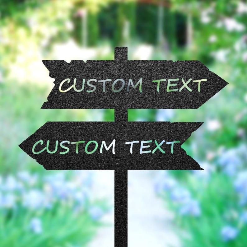 Custom Address Sign, Personalized Destination Arrow Stake, Metal Road Sign, Street Sign, House Address Sign, Outdoor Lawn Decor, Home Gift