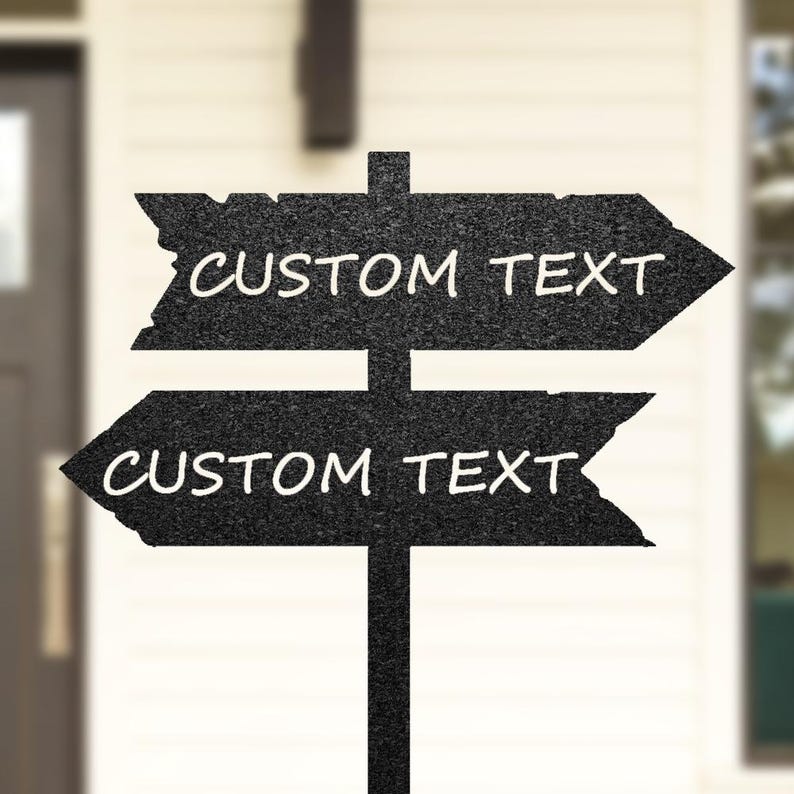 Custom Address Sign, Personalized Destination Arrow Stake, Metal Road Sign, Street Sign, House Address Sign, Outdoor Lawn Decor, Home Gift