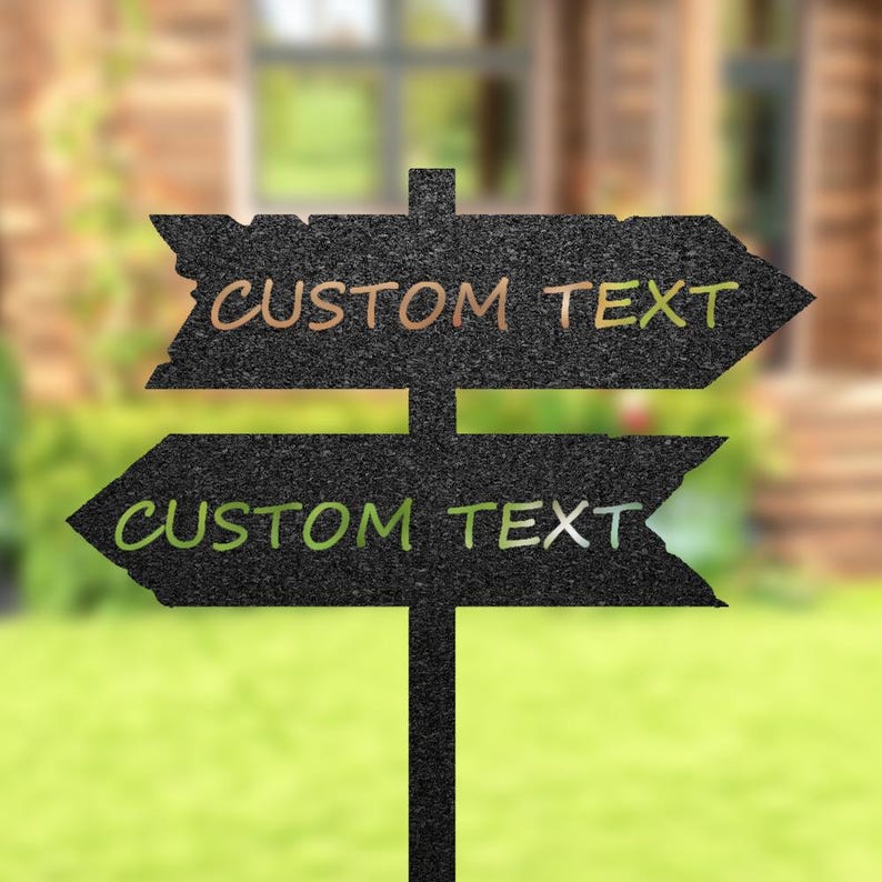 Custom Address Sign, Personalized Destination Arrow Stake, Metal Road Sign, Street Sign, House Address Sign, Outdoor Lawn Decor, Home Gift