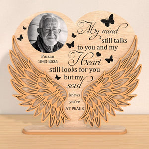 Memorial Angel Heart Frame Angel Wing, Custom Memorial Gift Grandpa's Day, Memorial Gift