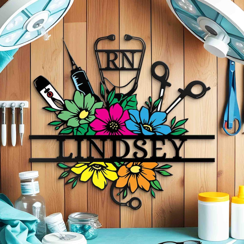 Personalised Nurse Metal Sign, Mother's Day Gifts, RN Gifts, Nurse Gifts, LPN Gifts, CNA Gifts, Custom Doctor Gift, Thanksgiving Gifts