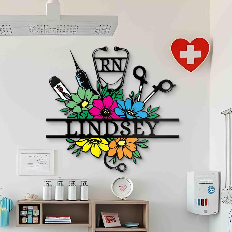 Personalised Nurse Metal Sign, Mother's Day Gifts, RN Gifts, Nurse Gifts, LPN Gifts, CNA Gifts, Custom Doctor Gift, Thanksgiving Gifts
