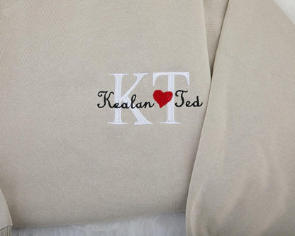 Personalized Embroidered Couple Sweatshirt for Boyfriend,Custom Embroidered Couple Hoodie with Name,Anniversaries Gifts,Valentines Day Gifts il_794xN.6709917093_aili.jpg
