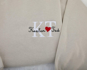 Personalized Embroidered Couple Sweatshirt for Boyfriend,Custom Embroidered Couple Hoodie with Name,Anniversaries Gifts,Valentines Day Gifts il_794xN.6709917093_aili.jpg