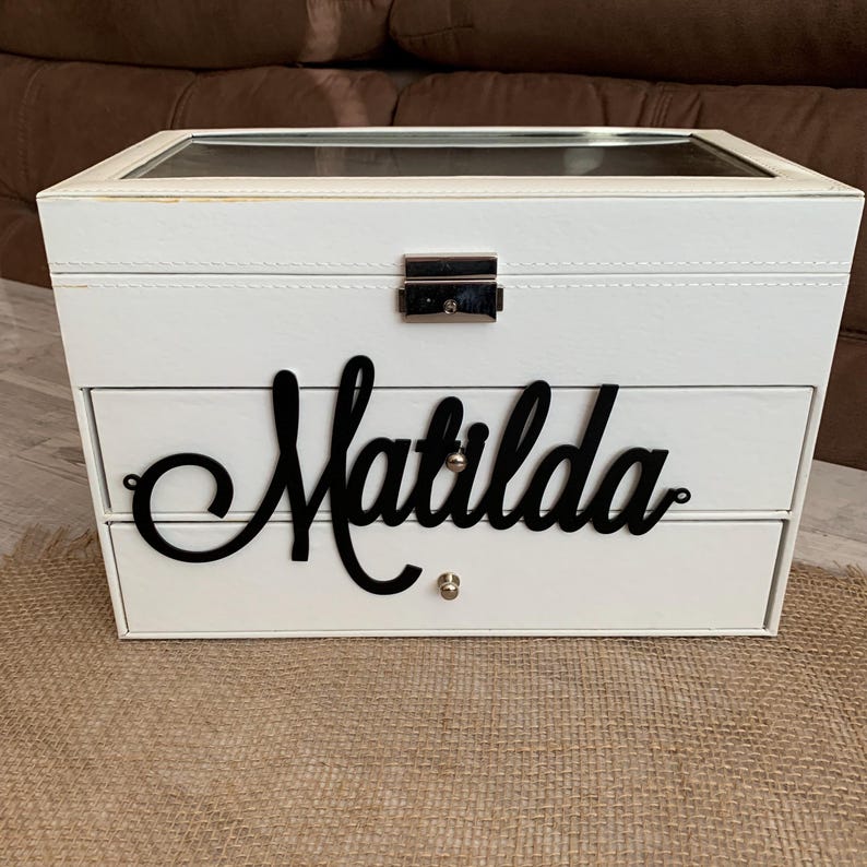 Personalized Metal Name Sign - Custom Laser Cut Script Words - Wall Decor