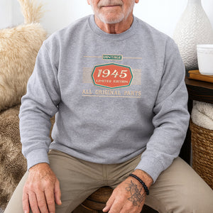 Embroidered Vintage 1945 Limited Edition Sweatshirt, 80th Birthday Embroidered Shirt, Born in 1945 Birthday Tee, Birthday Present for 80th, Dad Birthday, Grandpa Birthday Gift il_794xN.6712307829_206e_08ad6054-7d01-41ad-806b-130699ac0ea9.jpg