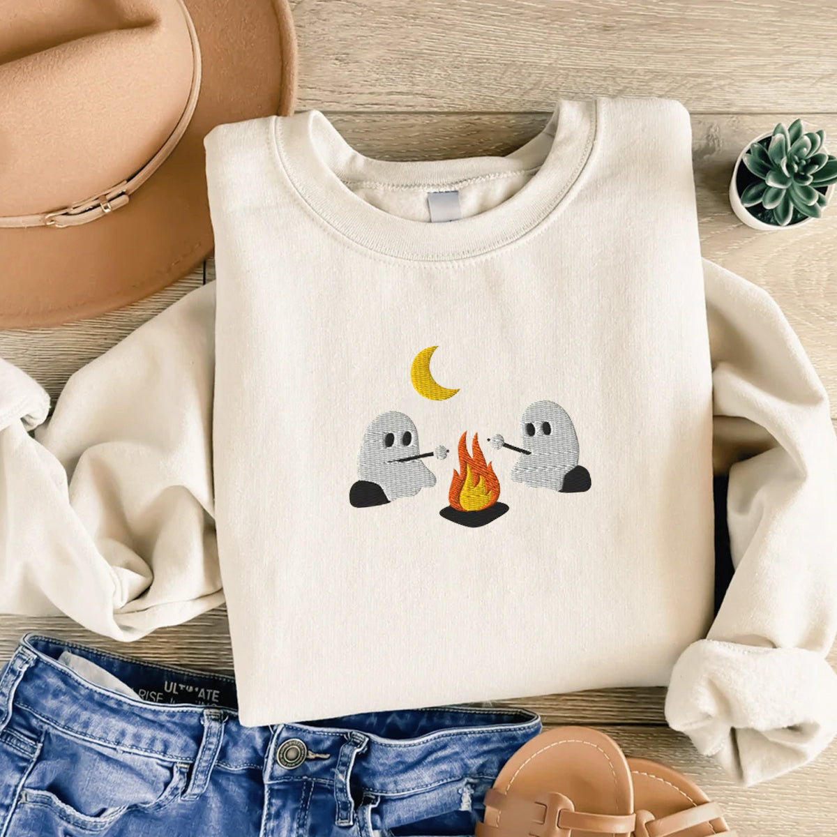 Cute Ghosts Camping Embroidered Sweatshirt/Hoodie, Summerween, Spooky Season Outdoors Gifts, Halloween Vintage Embroidery Shirt il_794xN.6712307839_7tq5_7cfca278-c46c-4c22-9fd1-4e448b42c14f.jpg