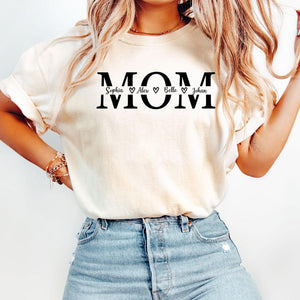 Comfort Colors Custom Mom Shirt, Personalized Mama Gift, Mother's Day Gift, Custom Name Shirt, Children Name Mom Shirt