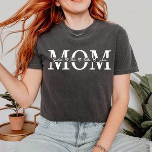 Comfort Colors Custom Mom Shirt, Personalized Mama Gift, Mother's Day Gift, Custom Name Shirt, Children Name Mom Shirt