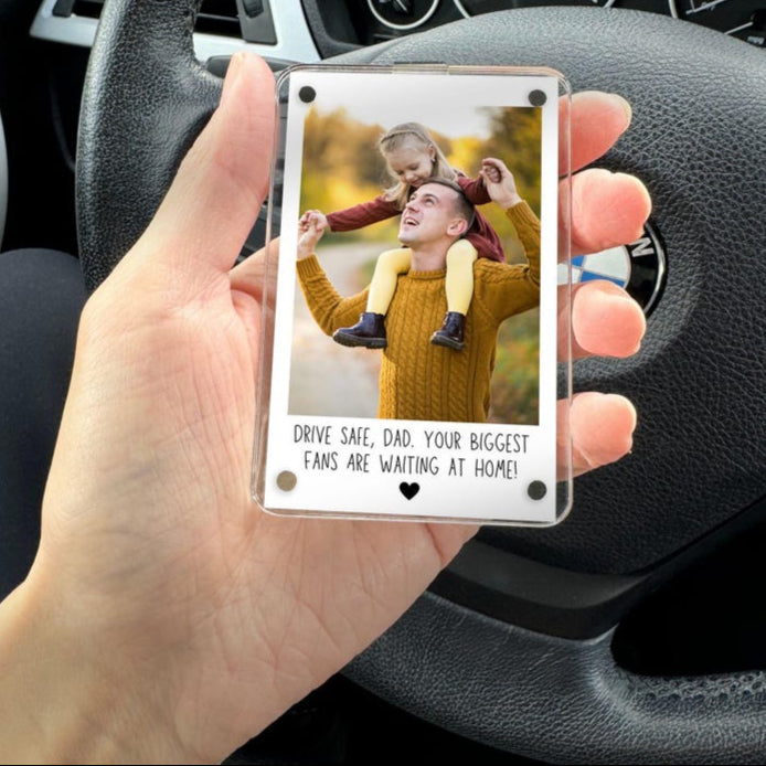 Dad Gifts Custom Photo Car Visor Clip Personalized Father's Day Gift for Him Unique Gift for Dad from Son or Daughter Sentimental Keepsake
