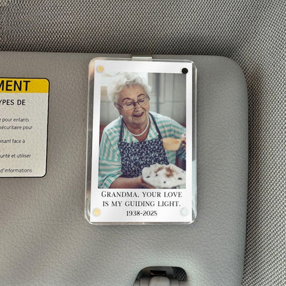 Loss of Mother Memorial Gift Personalized Car Visor Clip, Custom Photo Keepsake, Sympathy Gift for Loss, Remembrance Gift for Mom Grief Gift