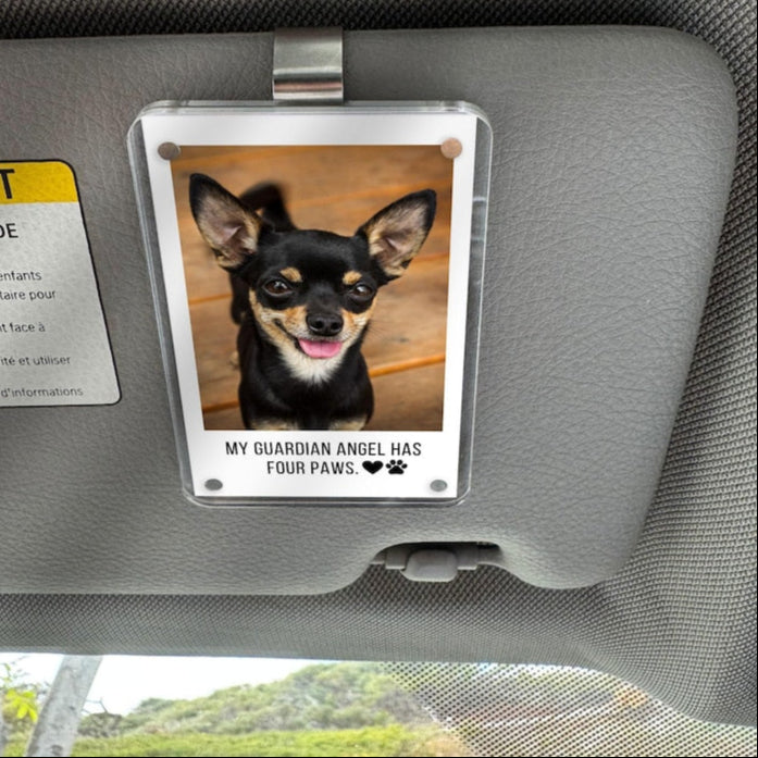 Personalized Loss of Dog Gift, Custom Dog Memorial Car Visor Clip, Pet Remembrance Gift, Pet Memorial Photo Keepsake, Sympathy Gift for Dog