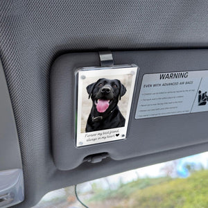 Personalized Loss of Dog Gift, Custom Dog Memorial Car Visor Clip, Pet Remembrance Gift, Pet Memorial Photo Keepsake, Sympathy Gift for Dog
