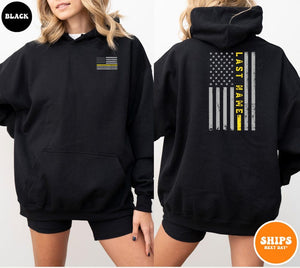 911 Dispatcher T-shirt | Thin Gold Line Flag Dispatcher Shirt | First Responder Gift | Personalized 911 Operator Shirt | Telecommunications