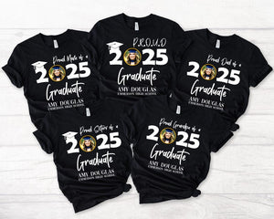 Personalized Graduation Shirts, Add the Photo Graduation Shirt, Proud Mom of a 2025 Graduate Shirts, Class of 2025 Family Graduation Shirts