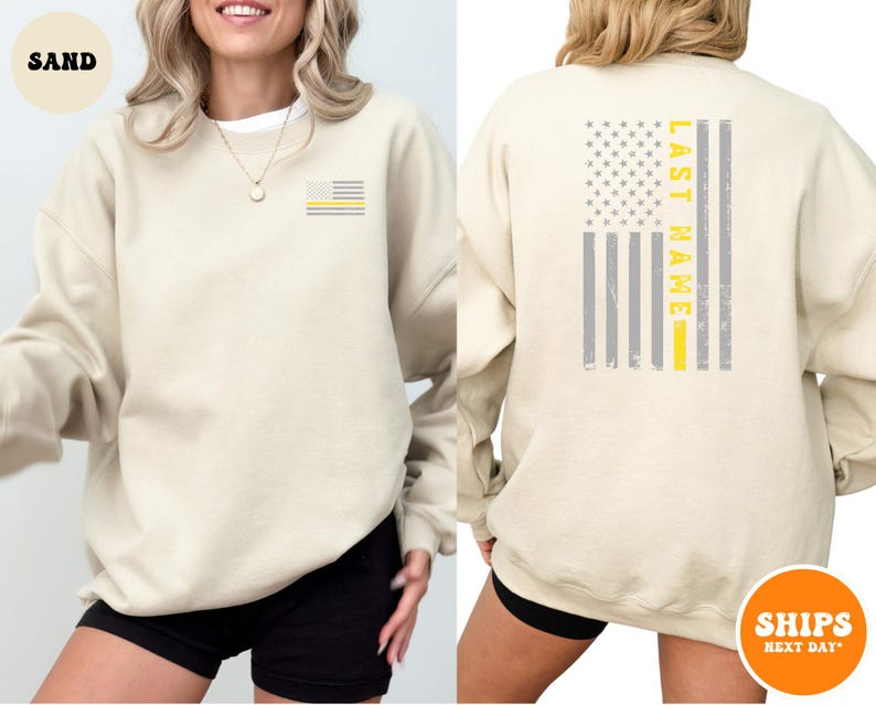 911 Dispatcher T-shirt | Thin Gold Line Flag Dispatcher Shirt | First Responder Gift | Personalized 911 Operator Shirt | Telecommunications