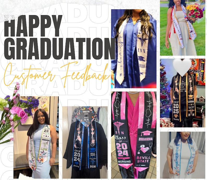 Customized Nursing Stole, Nursing Graduation Stole, RN Stole Nursing Stole Graduation 2026, Nursing Graduation, Nursing Stole Graduate 2026