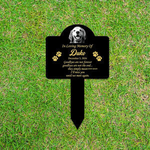 Dog Loss Portrait Memorial Stake, Dog Loss Photo Grave Stake, Dog Loss Grave Marker, Remembrance Stake For Dog Owner, Pet Portrait Plaque