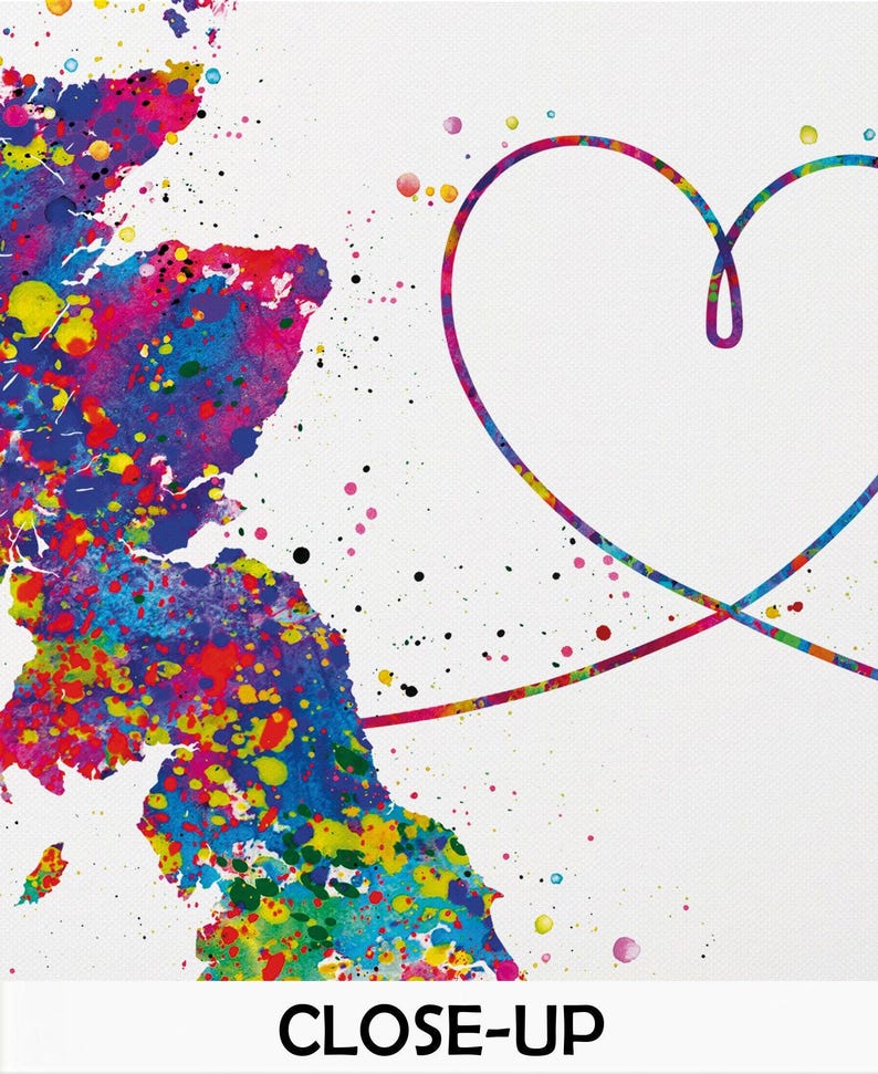 Personalised Map Print Watercolor Print Any Two Maps Moving Abroad Present Distance Gifts Country to Country Customized Wall Art