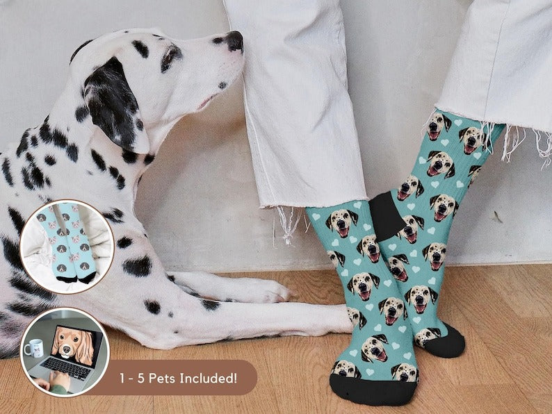 Custom Pet Photo Socks Personalized Pet Socks Custom Dog Socks Custom Cat Socks Fathers Day Gifts Cat Dad Gift Dog Dad Gifts Dog Face Sock