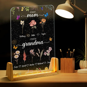 Personalized Gifts for Mom, Custom Grandma's Garden, Birth Month Flower Night Light, Mother's Day Gift Grandma Gifts, Mom Birthday Gifts