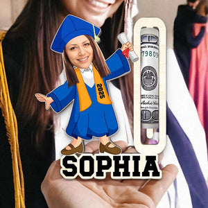 Personalized Graduation Gift, Custom Photo Graduation Money Holder, Grad Money Holder, Class Of 2025 Gift For Daughter, Graduation Keepsake