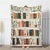 Custom Name Vintage Bookshelf Blanket, Boho Wildflowers Library Bookish Quilt, Cottagecore Flower Book Gift,Retro Book Lover Gift For Reader