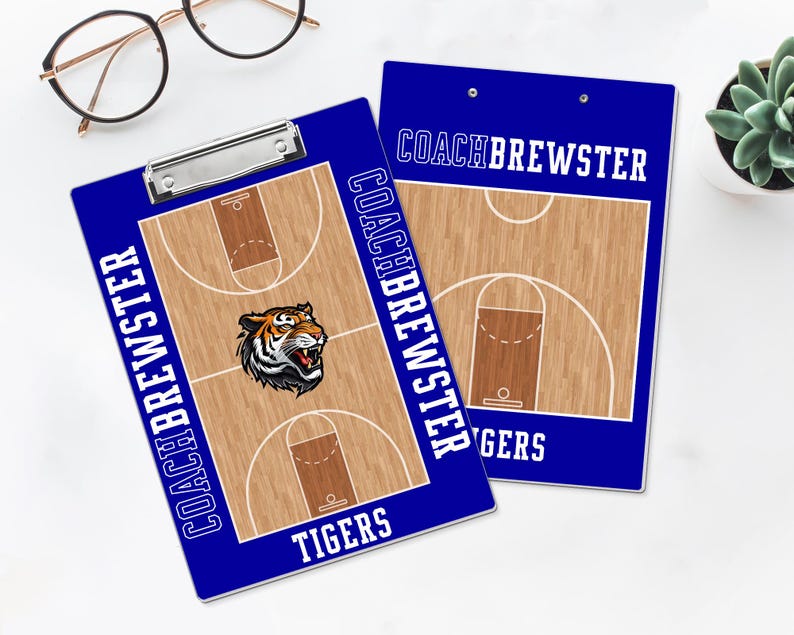 Personalized Basketball Coach Clipboard: Custom Team Logo, End of Season Gift