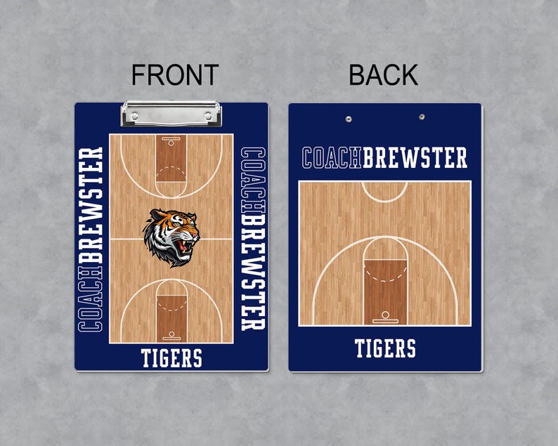 Personalized Basketball Coach Clipboard: Custom Team Logo, End of Season Gift