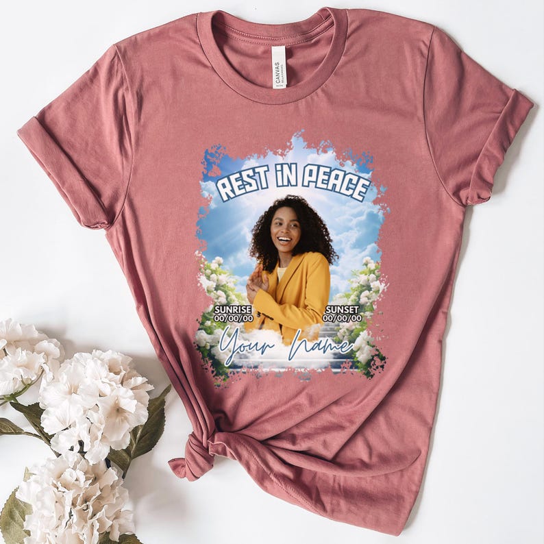Personalized Memorial T-Shirt: Custom Funeral Remembrance Shirt, RIP Tshirt Sweatshirt Hoodie Custom memorial Apparel For Family members