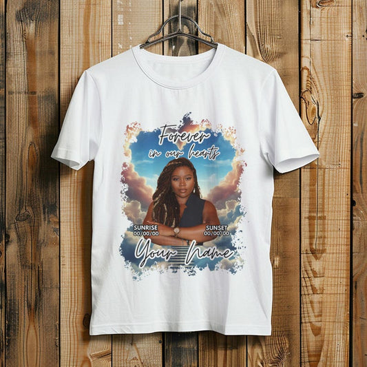 Personalized Memorial T-Shirt: Custom Funeral Remembrance Shirt, RIP Tshirt Sweatshirt Hoodie Custom memorial Apparel For Family members