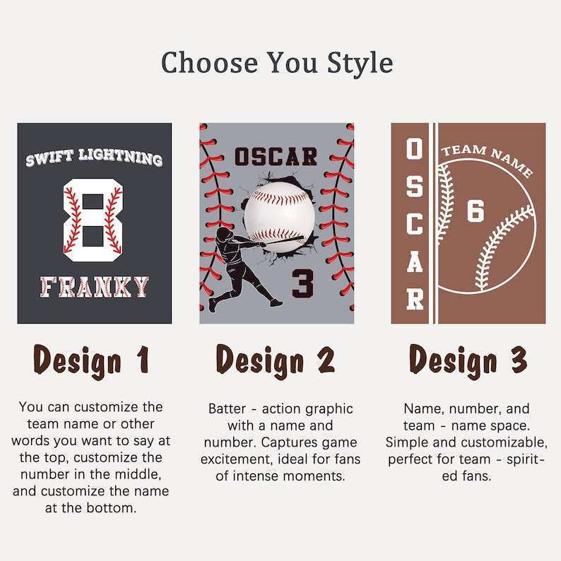 Baseball Pattern Stripe Custom Name Blanket, Personalized Sports Blanket Throw with Name and Number, Gift for Son, Daughter, Grandkids