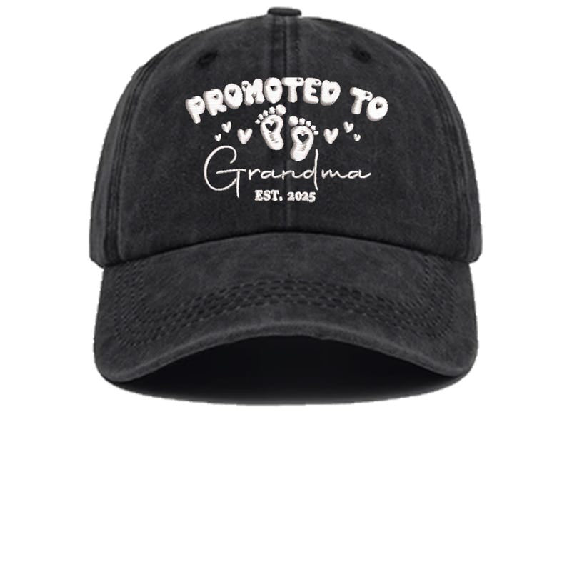 Promoted To Grandma Grandpa, Embroidered hat, Pregnancy Announcement For Grandparents, New Grandparents Hat, Grandparents Pregnancy Surprise