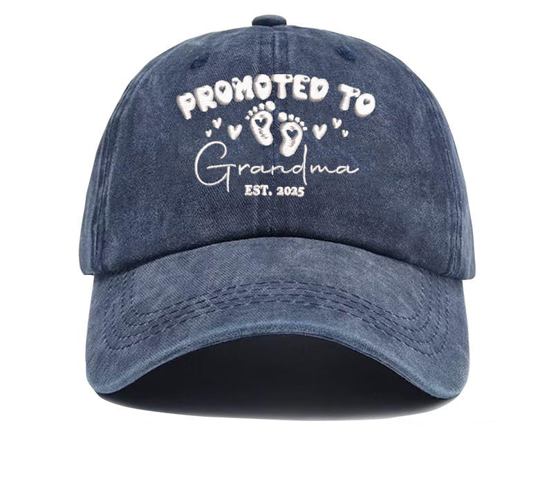 Promoted To Grandma Grandpa, Embroidered hat, Pregnancy Announcement For Grandparents, New Grandparents Hat, Grandparents Pregnancy Surprise