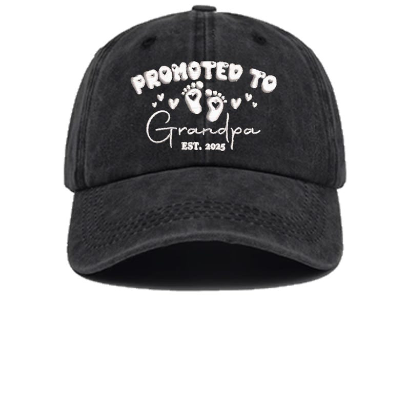 Promoted To Grandma Grandpa, Embroidered hat, Pregnancy Announcement For Grandparents, New Grandparents Hat, Grandparents Pregnancy Surprise