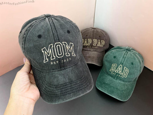 Personalized Dad Embroidered Hat | Custom Grandpa Hat with Est Year | Vintage Baseball Cap for New Dad | Father's Day Gift for Dad, Papa il_794xN.6734881633_7a9j.jpg