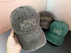 Personalized Dad Embroidered Hat | Custom Grandpa Hat with Est Year | Vintage Baseball Cap for New Dad | Father's Day Gift for Dad, Papa il_794xN.6734884387_50la.jpg
