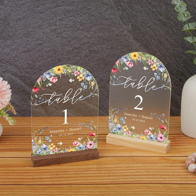 Wildflower Wedding Table Numbers, Customized Table Numbers, Wedding Table Numbers, Rustic Country Wedding Table Signs, Wedding Decorations