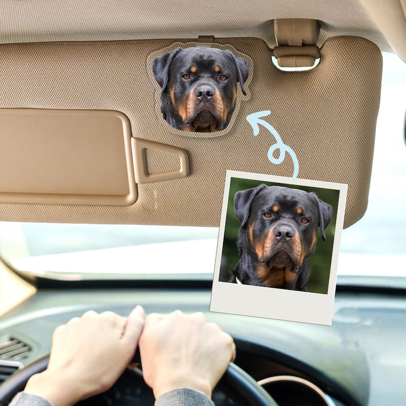 Custom Personalised Pet Acrylic Visor Clip, Cat Dog Car Vent Clip, Decoration Acrylic Blank Car Vent, Custom Photo, Custom Pet Car Clip