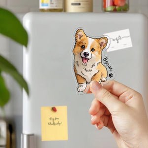 Personalized Pet Lovers Gifts, Custom Pet Portrait Magnet, Pet Photo Magnet, Custom Dog Photo Magnet, Mother's Day Gift For Dog Mom