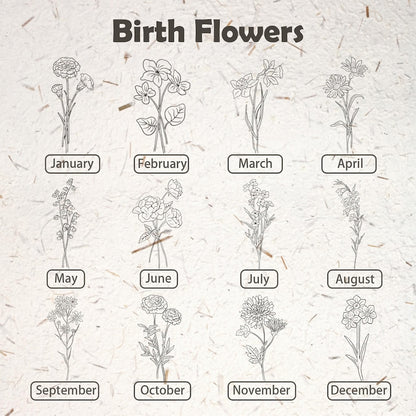 Engraved Birth Flower Coffee Mug: Personalized Floral Gift for Mom/Grandma/Her
