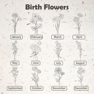 Engraved Birth Flower Coffee Mug: Personalized Floral Gift for Mom/Grandma/Her