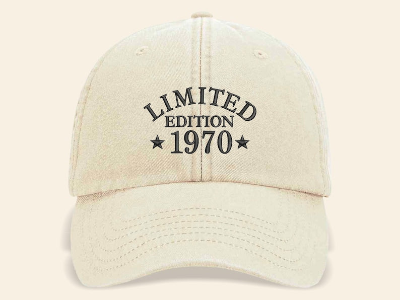 Custom Birthday Hat, Embroidered Age Cap, Personalized 50th 60th 70th Birthday Gift, Custom Year Mom/Dad Hats, Milestone Birthday Cap Gifts