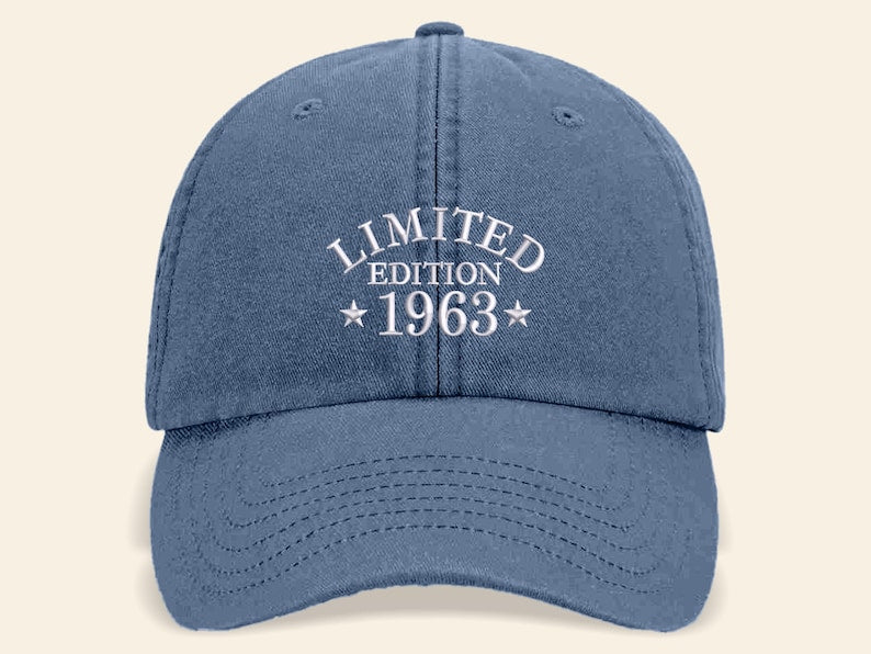 Custom Birthday Hat, Embroidered Age Cap, Personalized 50th 60th 70th Birthday Gift, Custom Year Mom/Dad Hats, Milestone Birthday Cap Gifts