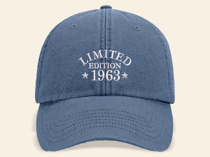 Custom Birthday Hat, Embroidered Age Cap, Personalized 50th 60th 70th Birthday Gift, Custom Year Mom/Dad Hats, Milestone Birthday Cap Gifts