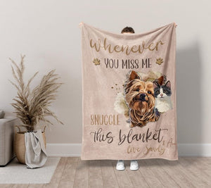 Custom Dog Memorial Blanket Using Pet Photo + Name Personalized Pet Memorial Gift Customize Dog Blankets Cat Picture Photo Blanket Mom Gift